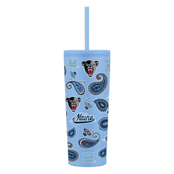 24oz Maine Logos Straw Tumbler